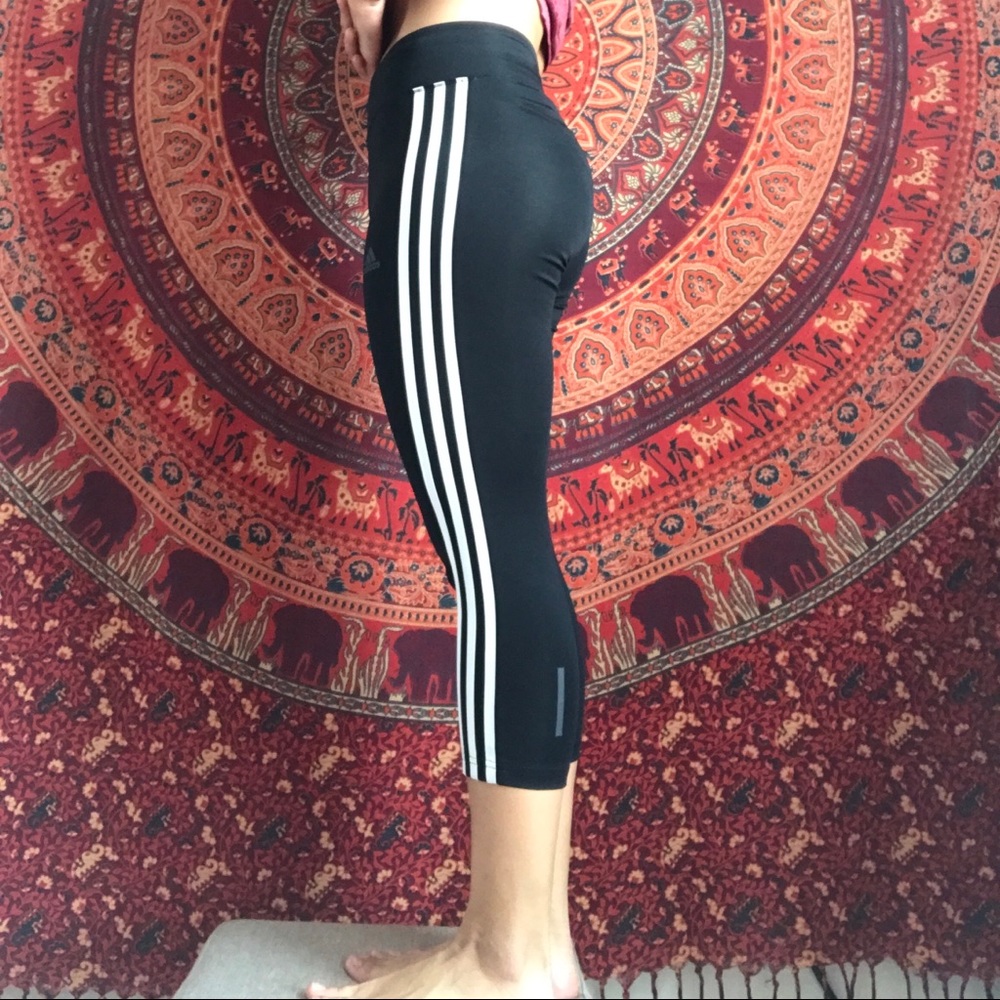 Adidas Tri Stripe Capris Leggings